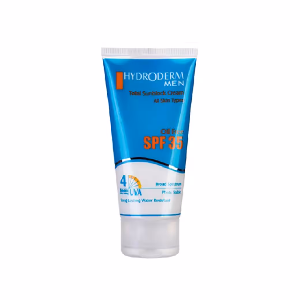 کرم ضد آفتاب آقایان هیدرودرم SPF35 فاقد چربی 50 میل