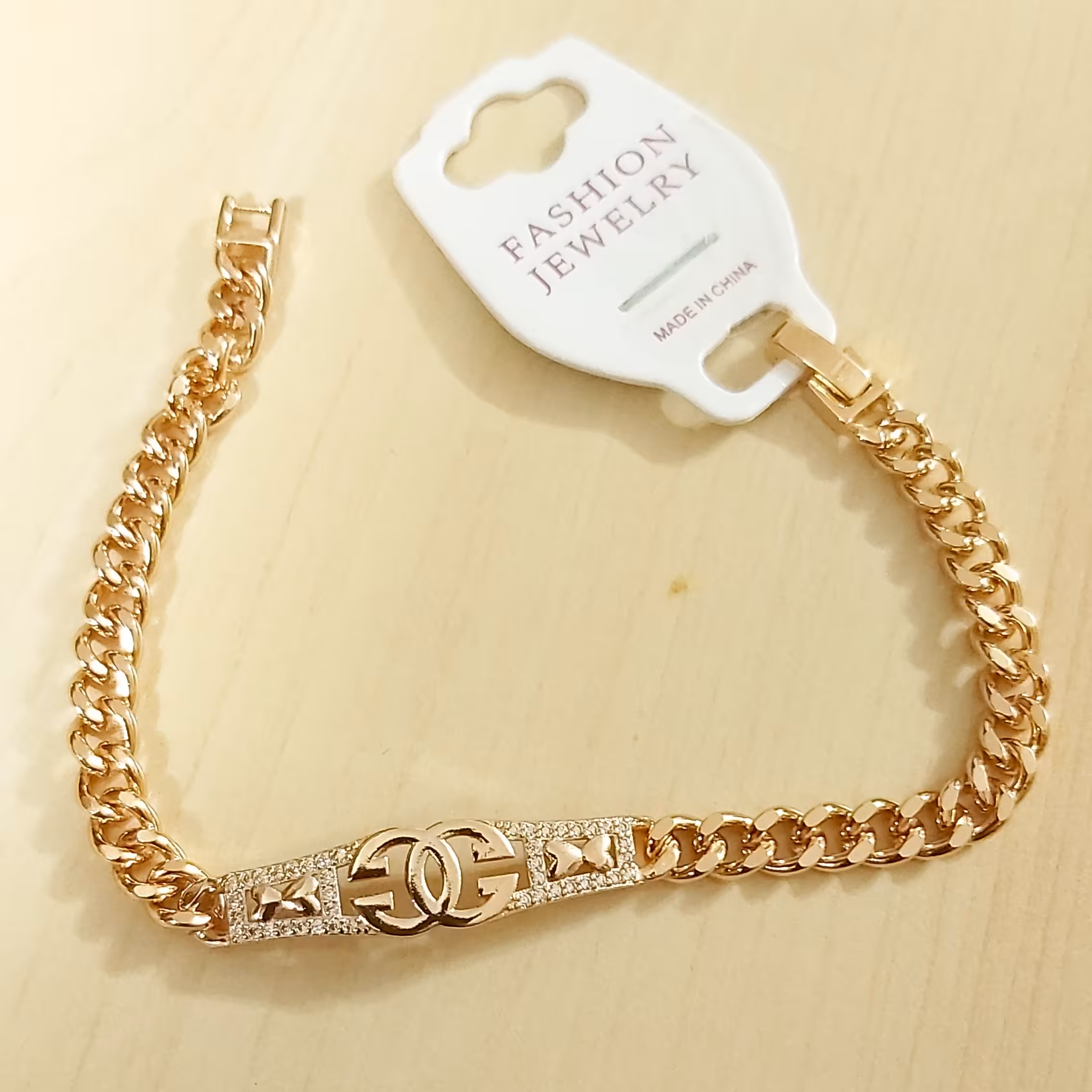 دستبند نگیندار استیل رنگ ثابت