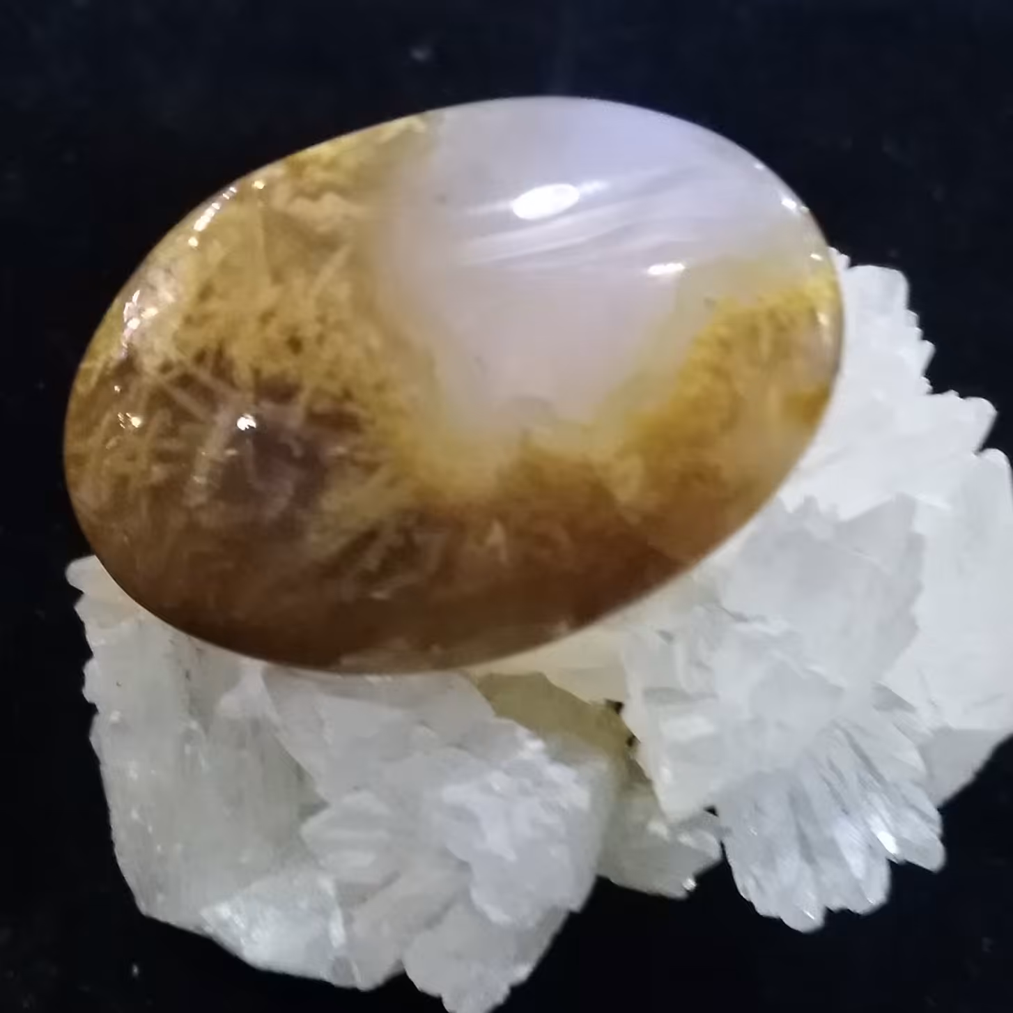 نگین عقیق گندمی 7