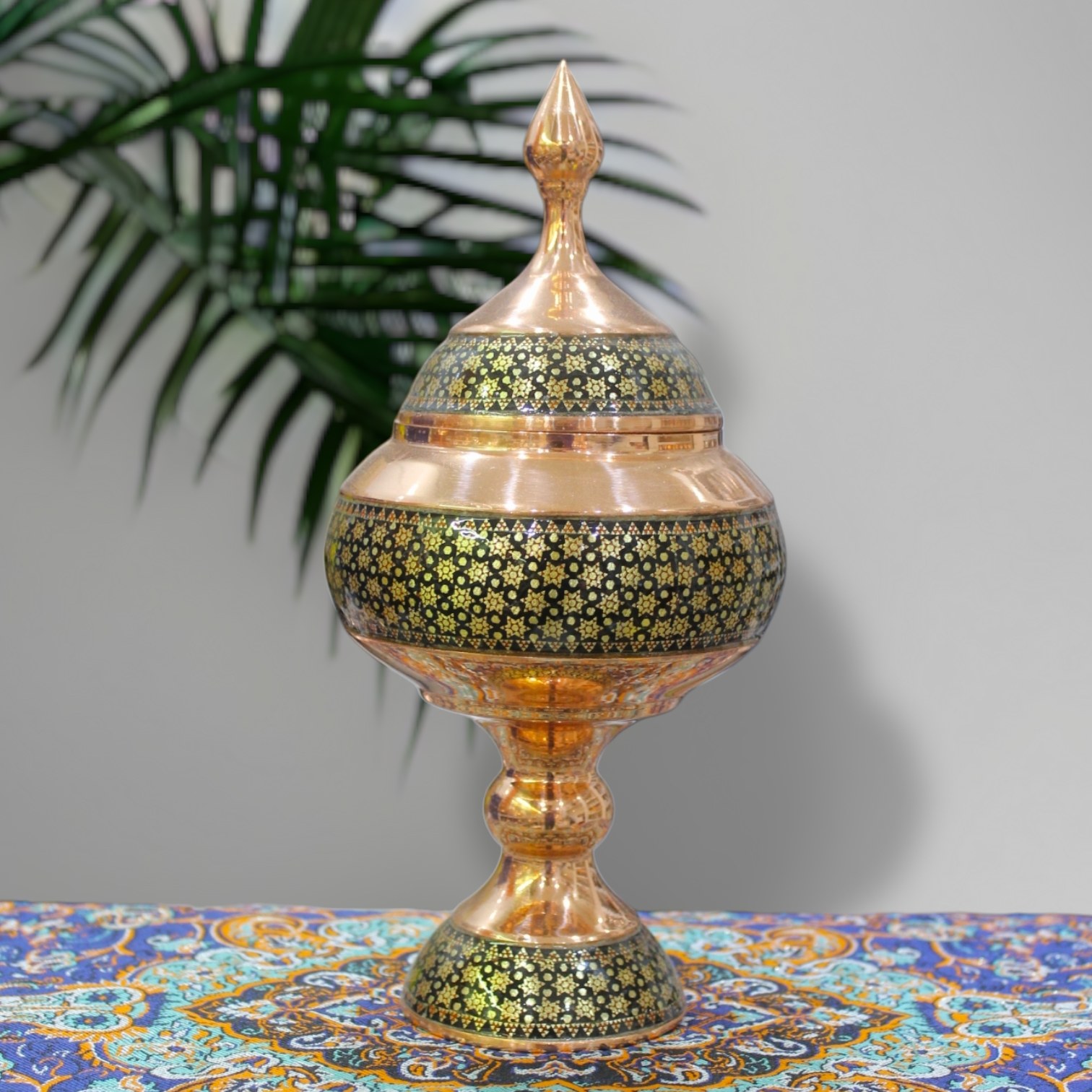 شکلات خوری مسی طرح خاتم کد2003