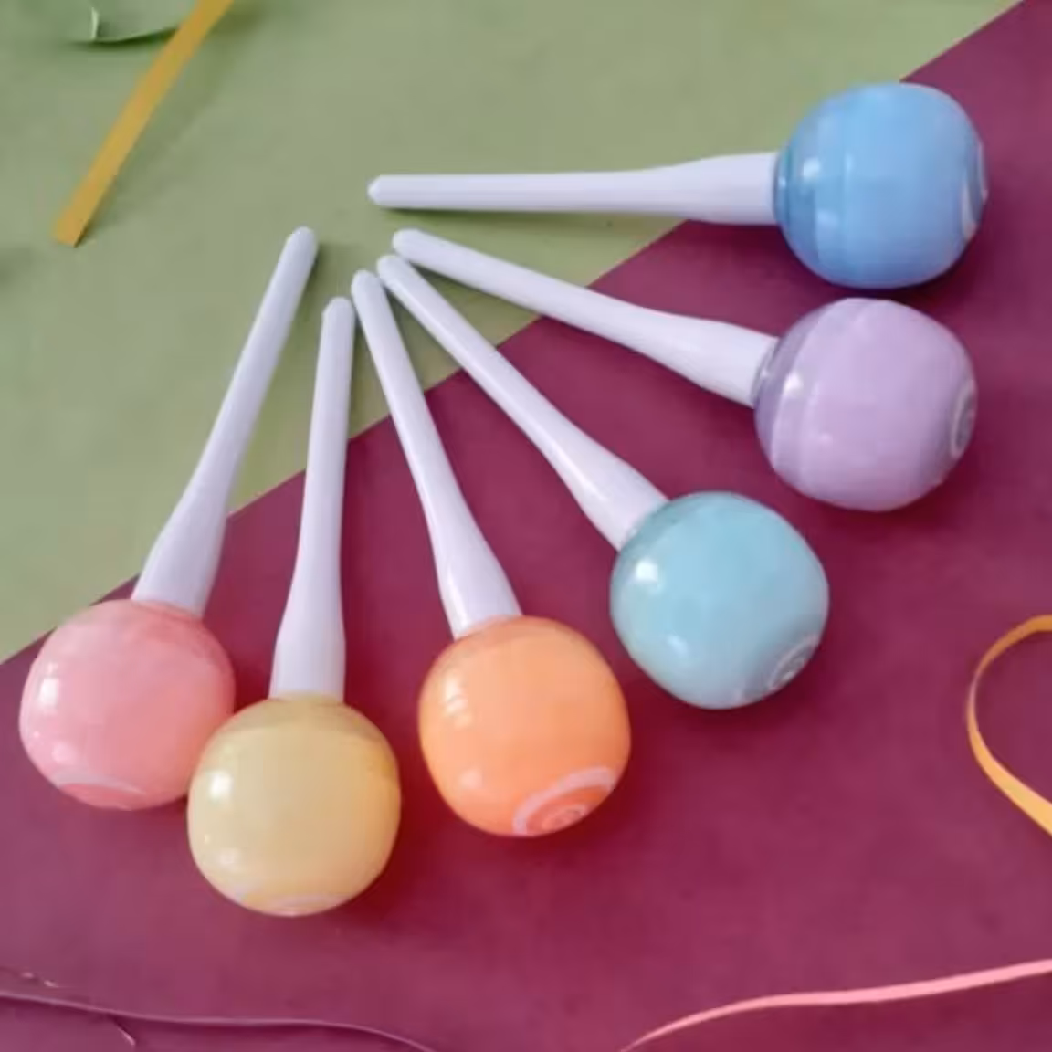 هایلایتر  ماژیک علامت زن طرح آبنبات 6رنگ پاستیلی زیبا