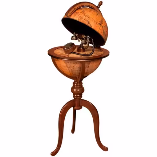 تلفن چوبی با میز کره مدل TG-811 رنگ BR