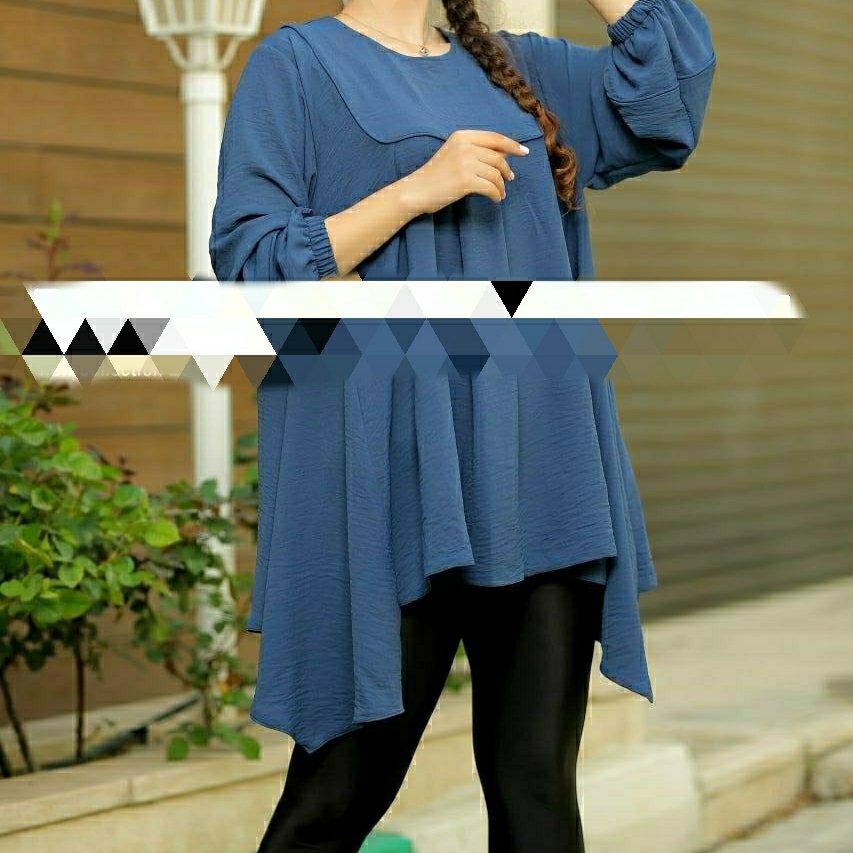 مانتو ابروبادی گرم بالا مدل گوشواره ای سایز بزرگ دارای سایزبندی تا 52 در رنگهای جذاب