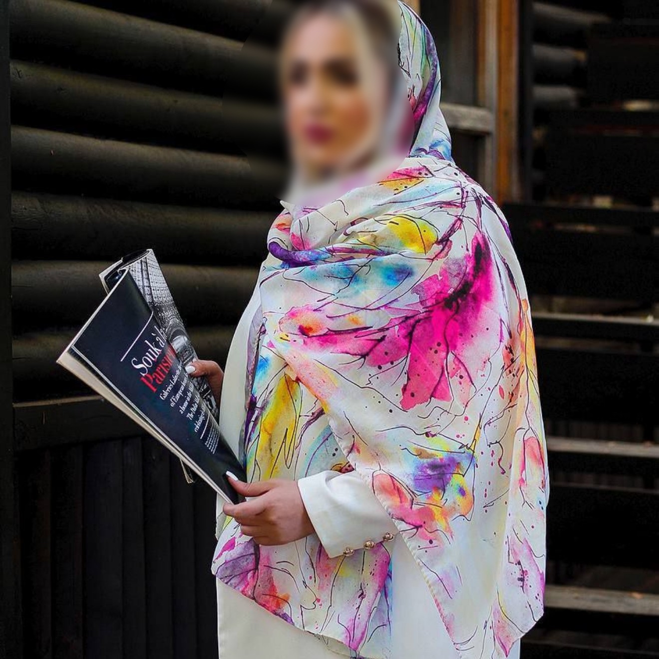شال نخی ابرنگی