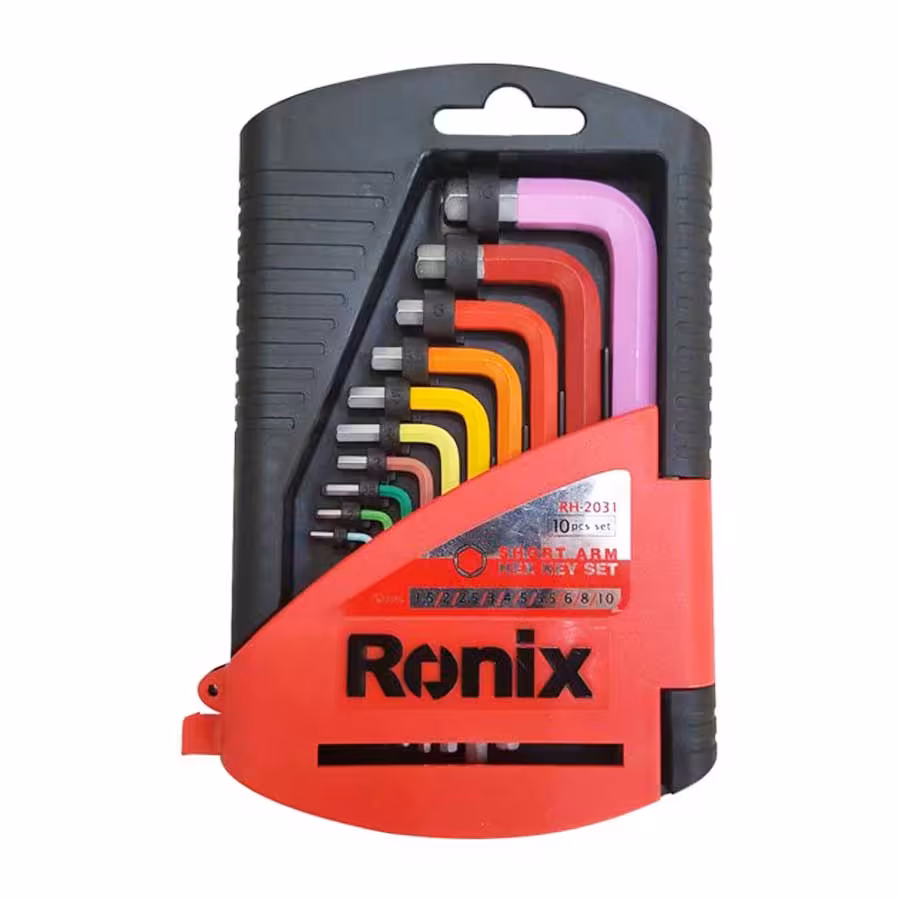 مجموعه 10 عددی آچار آلن کوتاه شش گوش رونیکس مدل RH-2031