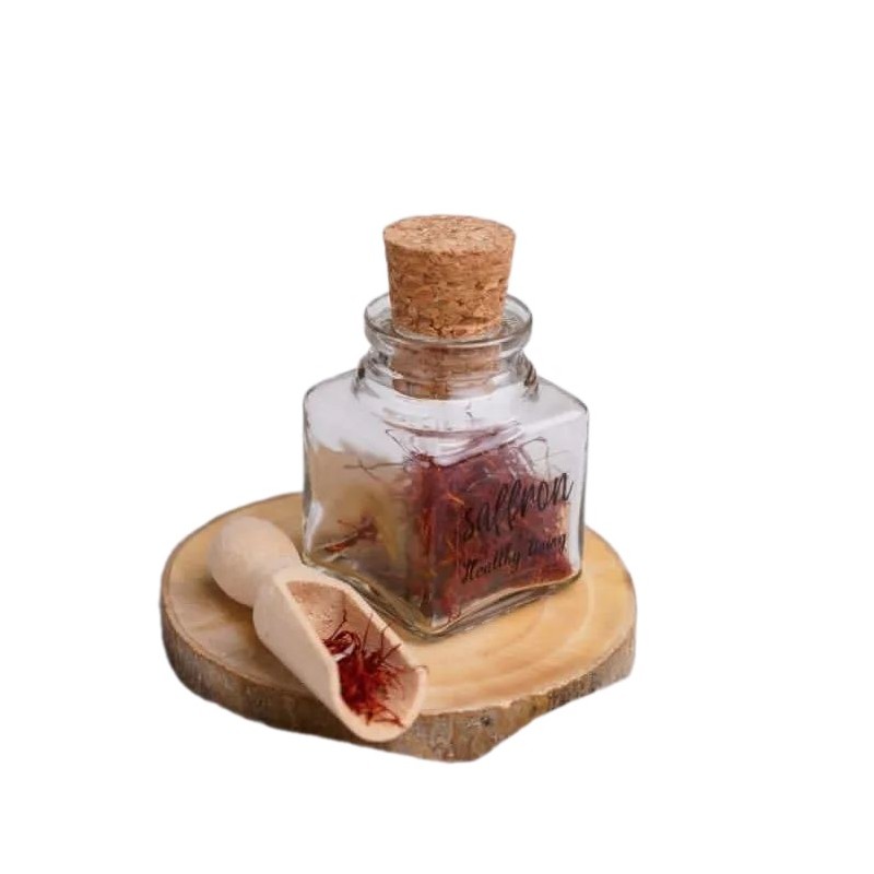 نگهدارنده زعفران شیشه ای