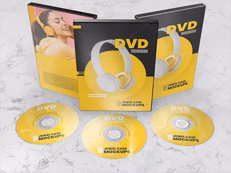 موکاپ لایه باز کاور DVD | گرافیک با طعم تربچه