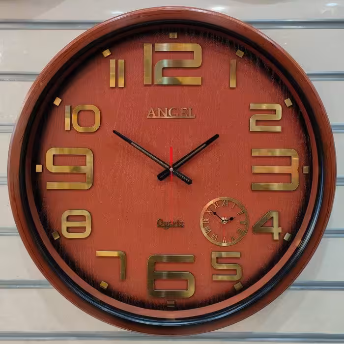 ساعت دیواری دو موتوره گرد آنجل