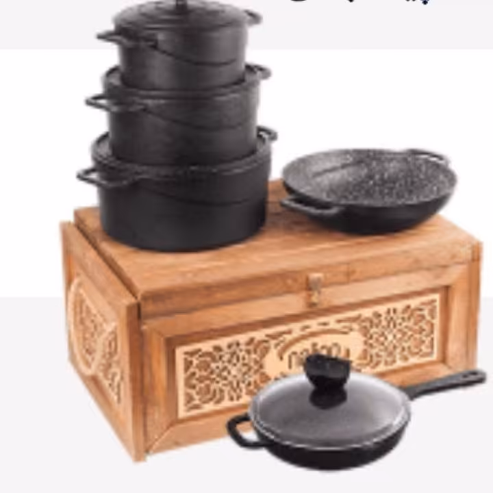 سرویس قابلمه نه پارچه مدل Dio چدن نالینو