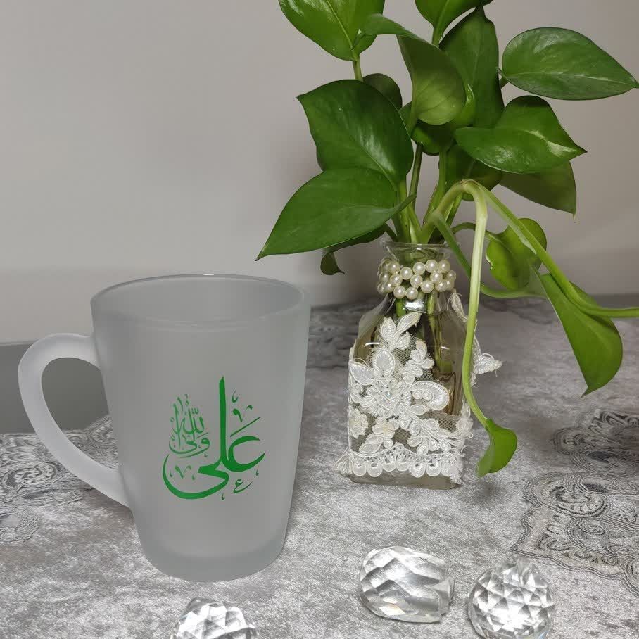 لیوان شیشه ای یخی با ذکر های مختلف
