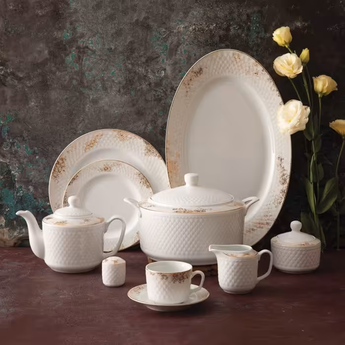 سرویس چینی زرین 102پارچه کلودیا سری رادیانس