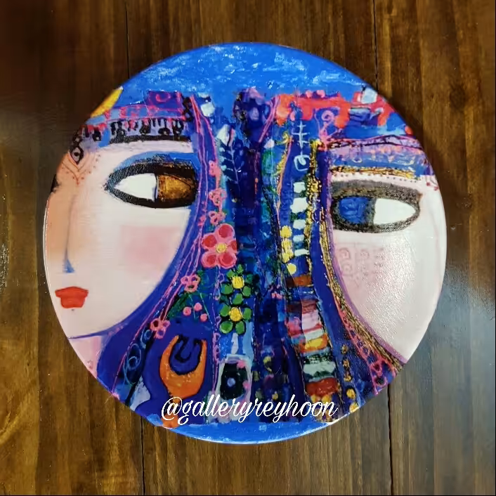 بشقاب دیوارکوب سفالی کد 425