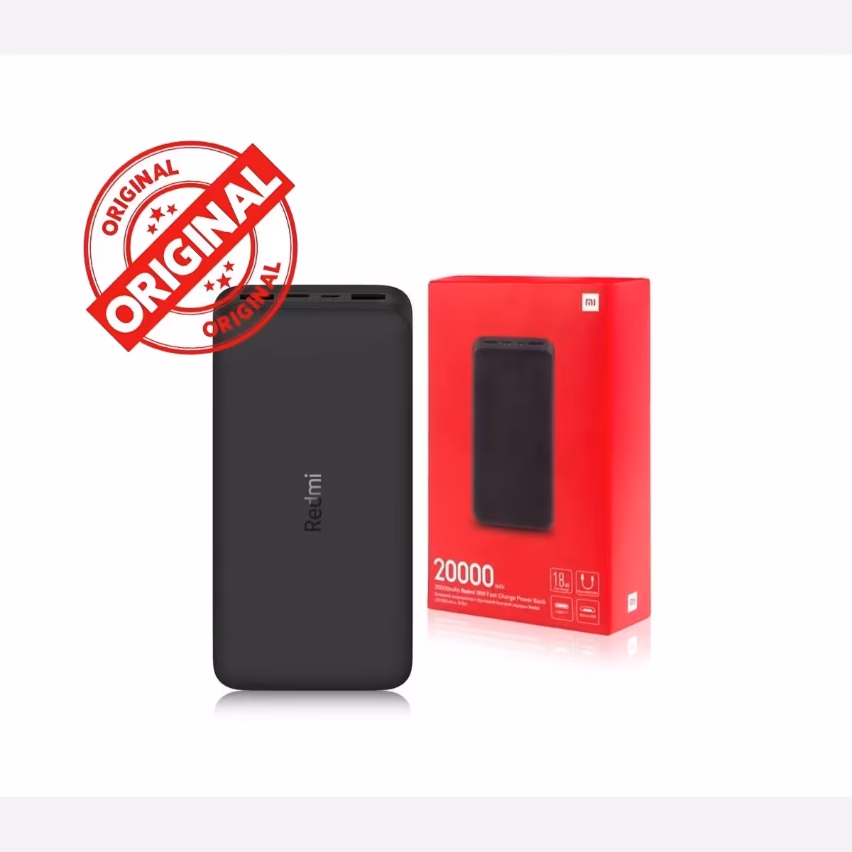 پاور بانک 20 هزار فست شارژ شیائومی Xiaomi Redmi PB200LZM اورجینال اصلی تایپ سی میکرو 18 وات 20000 میلی آمپر 2 پورت سریع