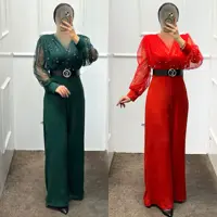 اورال سرهمی مجلسی کرپ تور مروارید مشکی رنگی نگین