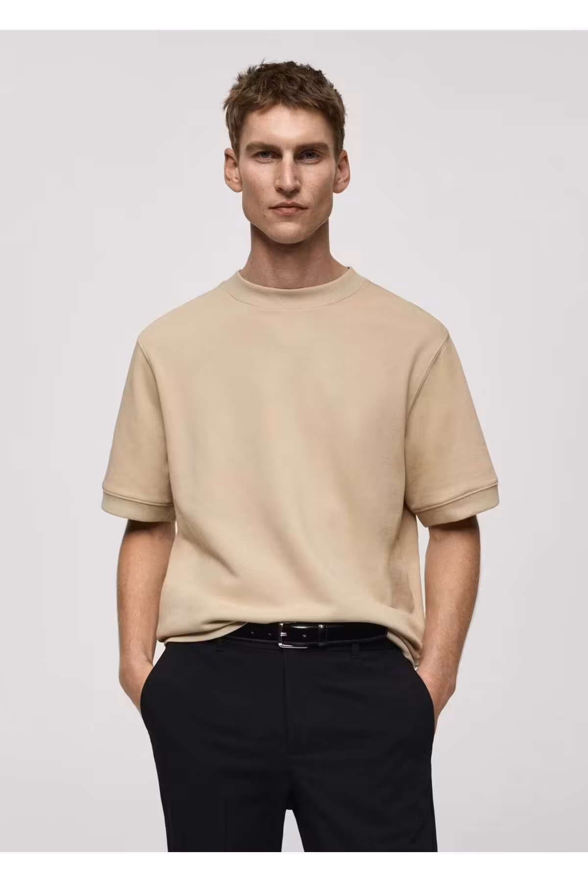 تی شرت نود مردانه پنبه بریده معمولی T MANGO Man