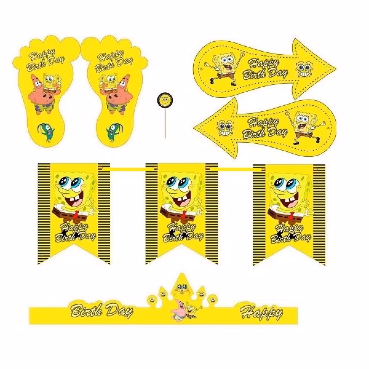 مجموعه 131 عددی تم تولد طرح باب اسفنجی