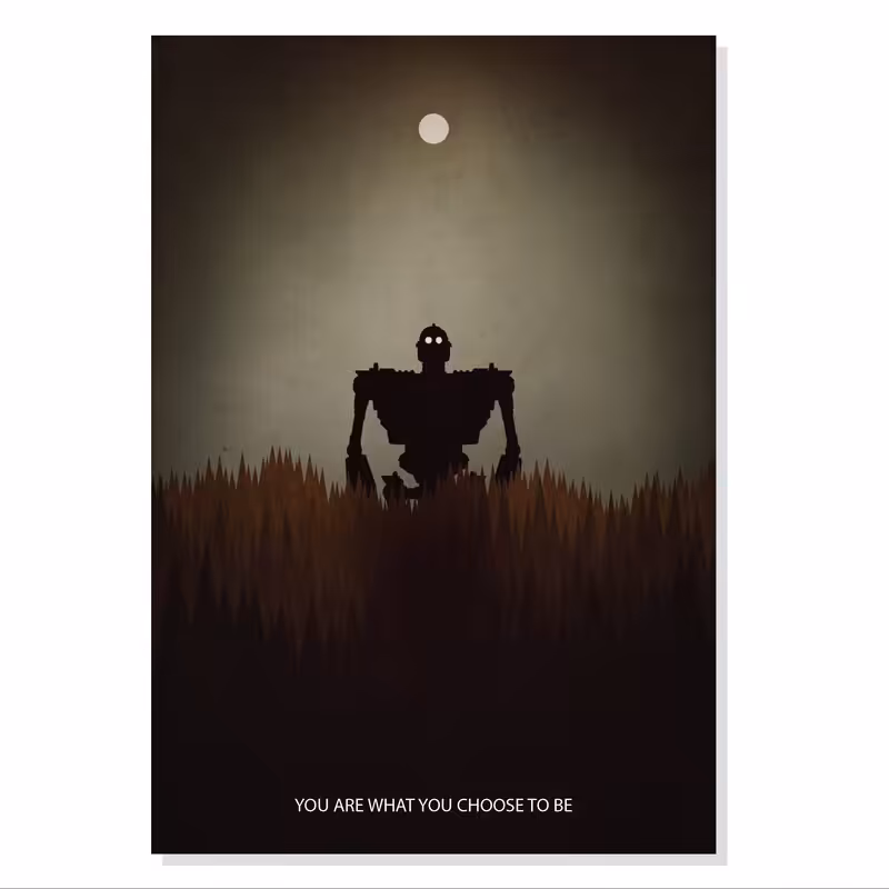 تابلو شاسی طرح انیمیشن کلاسیک سینمایی غول آهنی Iron Giant مدل M0690