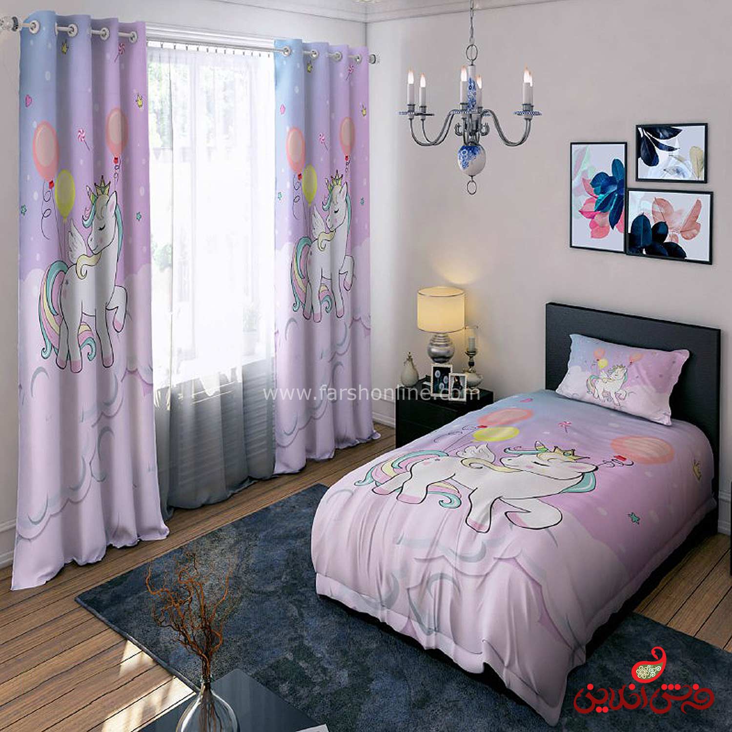 روتختی طرح یونیکورن ( اسب تک شاخ) کد 15075