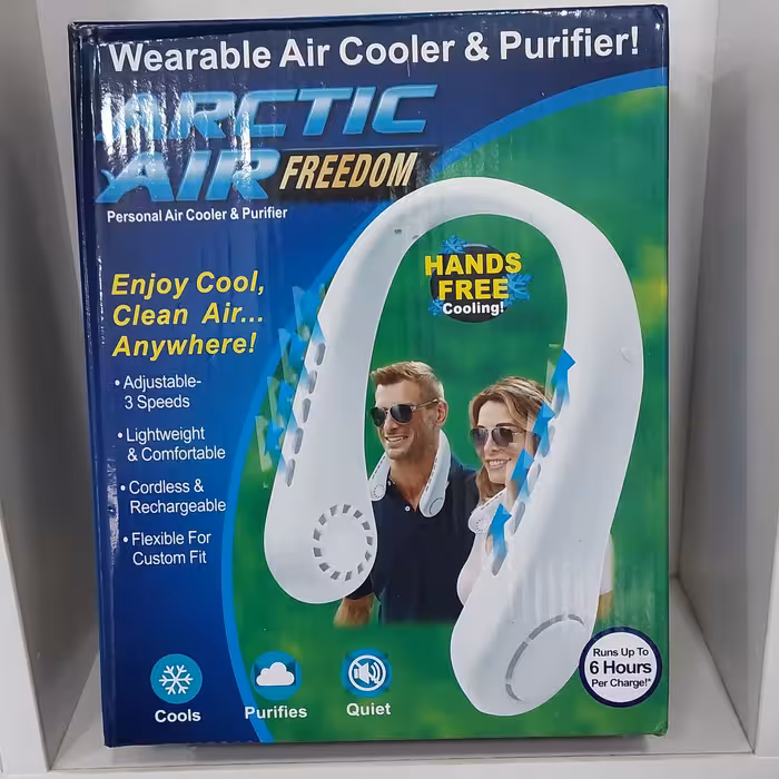 پنکه گردنی Neck Coolerرنگ سفید،صورتی،سبز با قابلیت شارژ