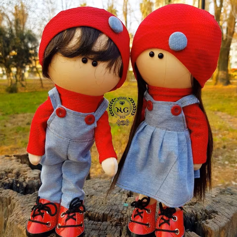 ست عروسک دختر پسر روسی