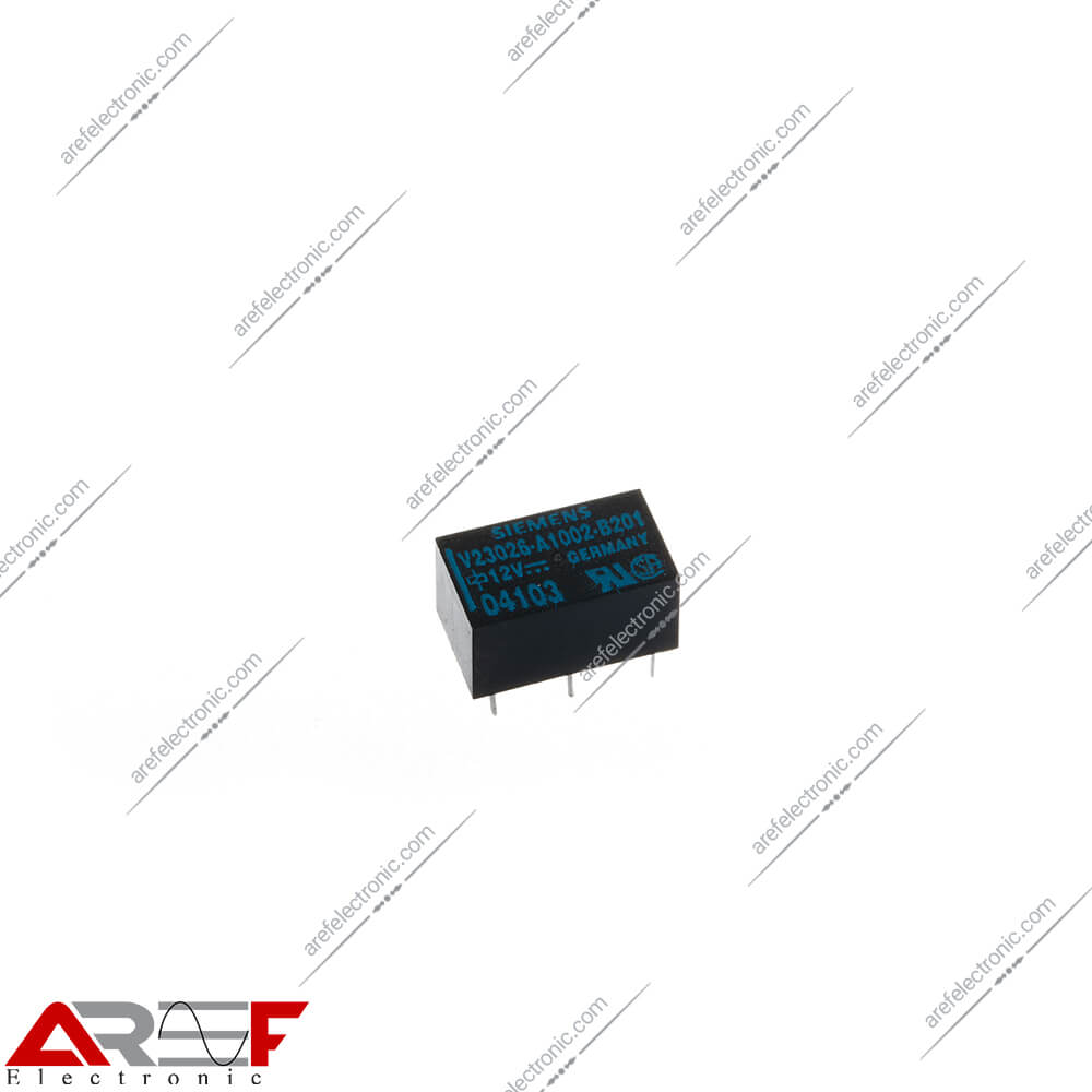 رله اهم بالا SIEMENS مدل V23026-A1002-B201 دارای 12 ولت و 6 پین - فروشگاه عارف الکترونیک