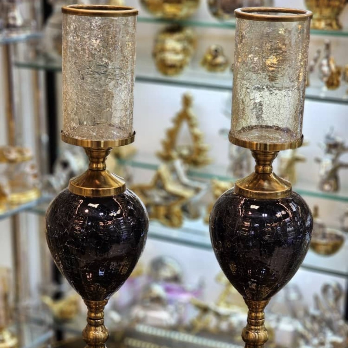 یک جفت ( دو عدد )شمعدان مدل یاقوت سیاه ، مخصوص شما که خاص و شیک و لوکس هستی
