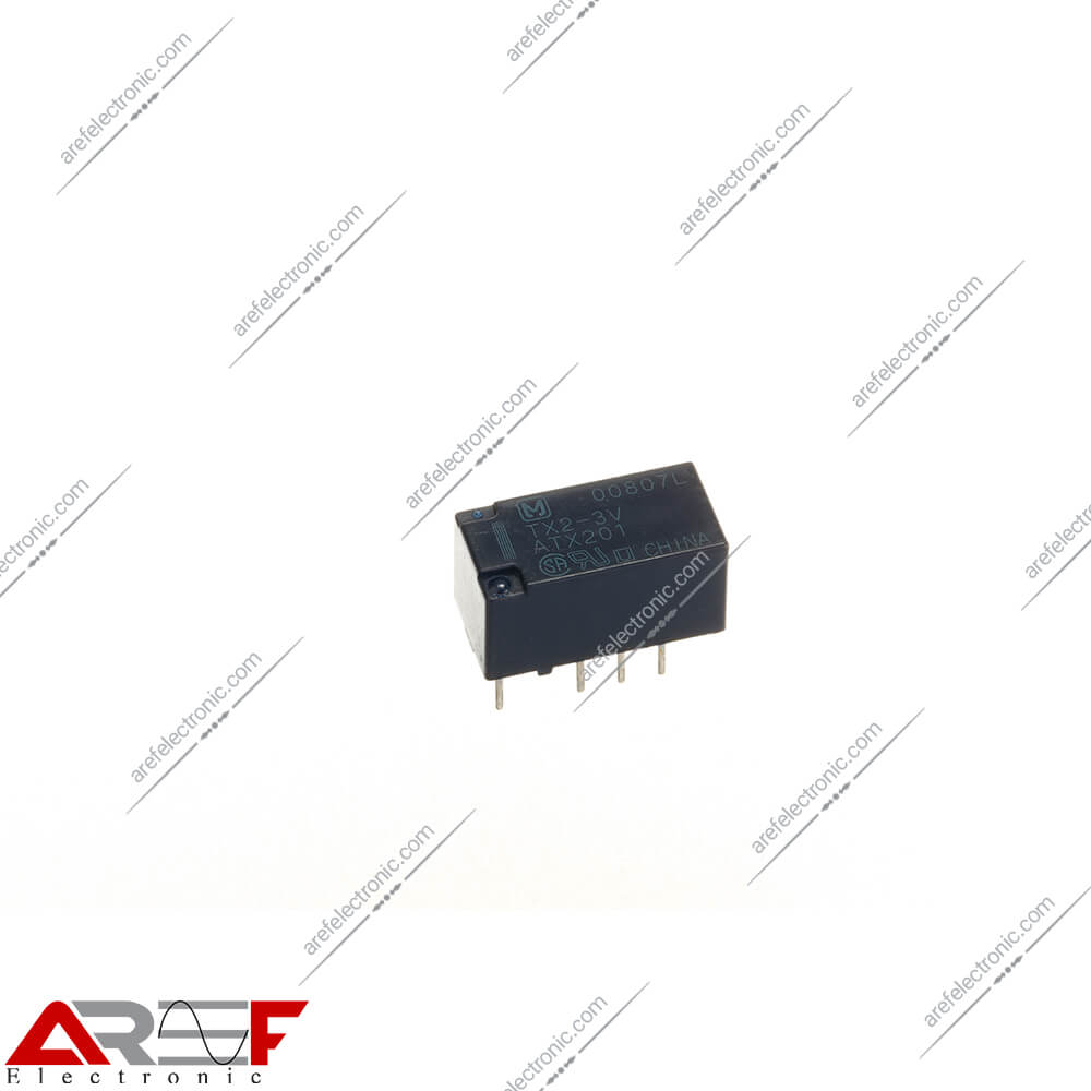 رله مخابراتی مدل TX2-3V دارای 3 ولت و 8 پین - فروشگاه عارف الکترونیک