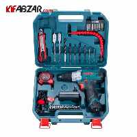 مجموعه دریل چکشی شارژی 12 ولت 35 عددی رونیکس مدل RS-8611