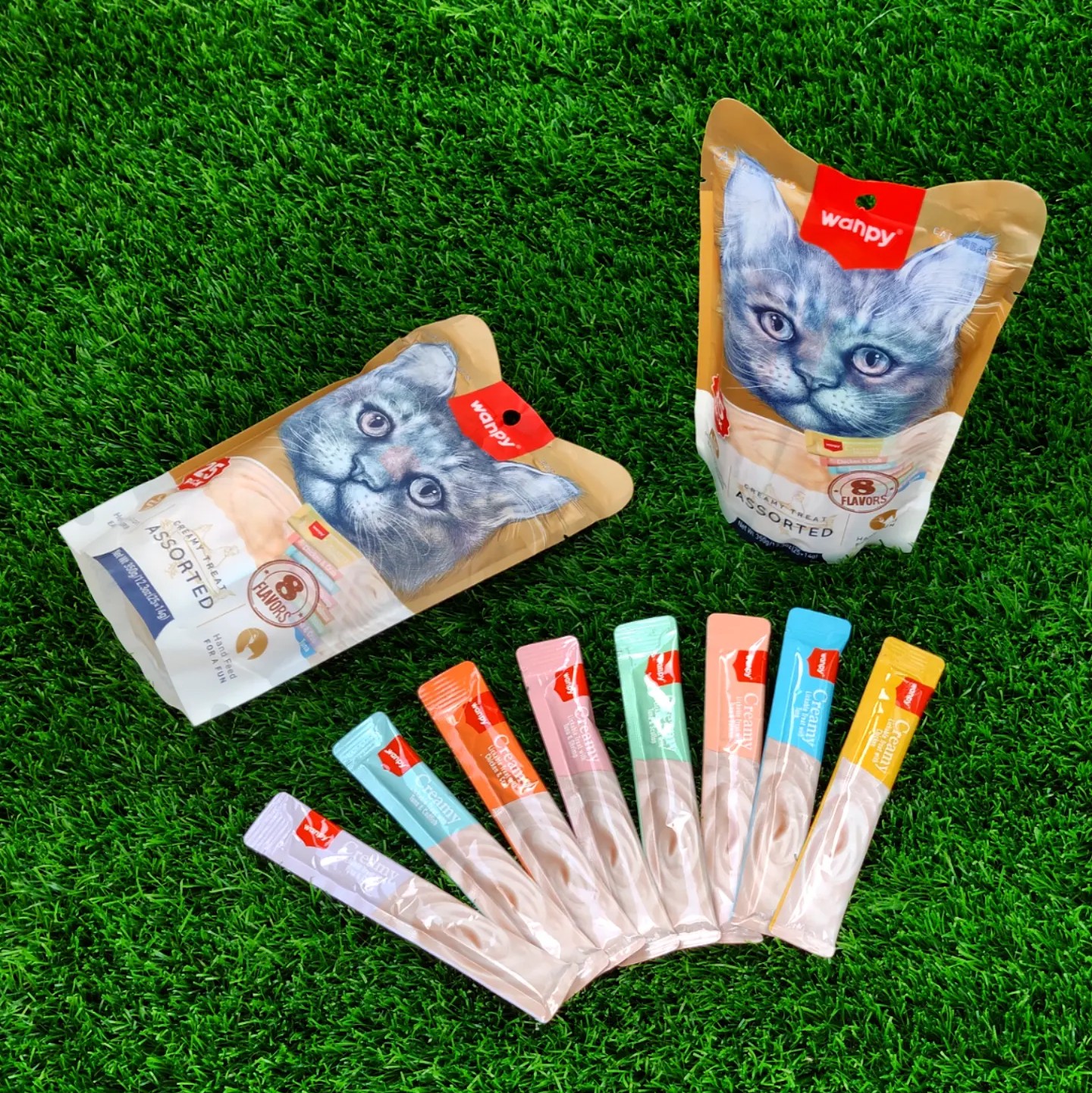 بستنی ونپی گربه در 8 طعم و بسته 25 عددی
Wanpy Creamy Treat 8 flavors