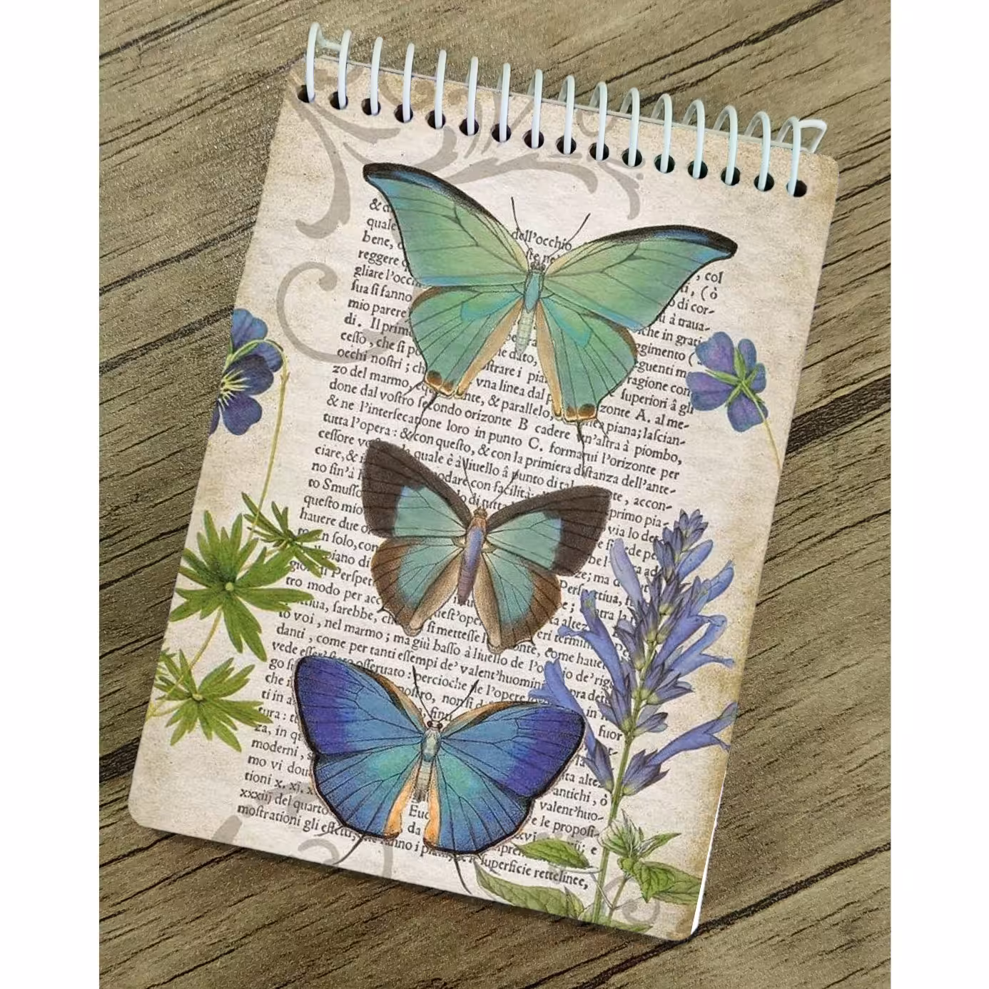 دفتر  با کاغذ کرافت طرح کارت پوستالی وینتیج 10 ملزومات بولت ژورنال و اسکریپ بوک