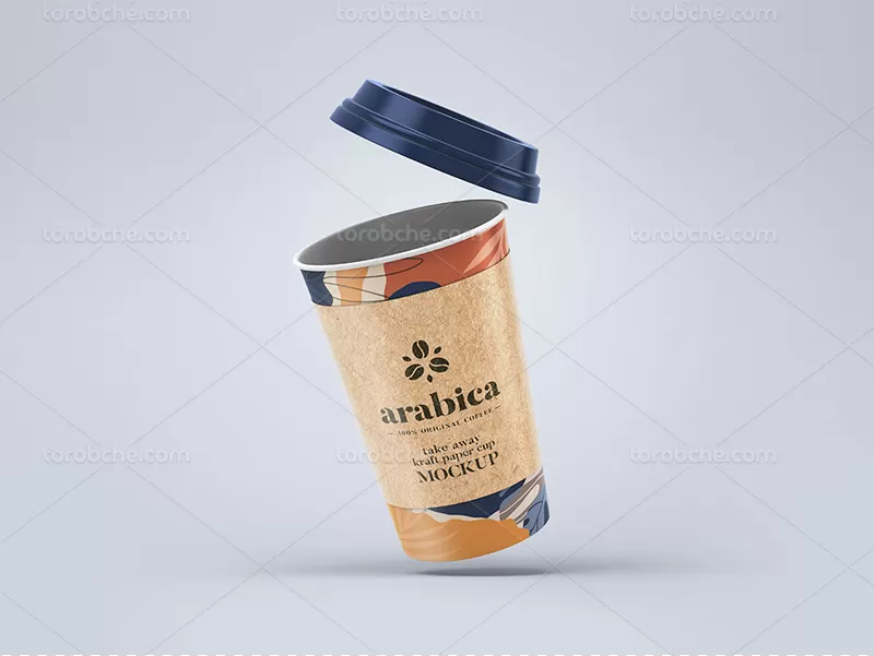 موکاپ لیوان قهوه لایه باز PSD | گرافیک با طعم تربچه