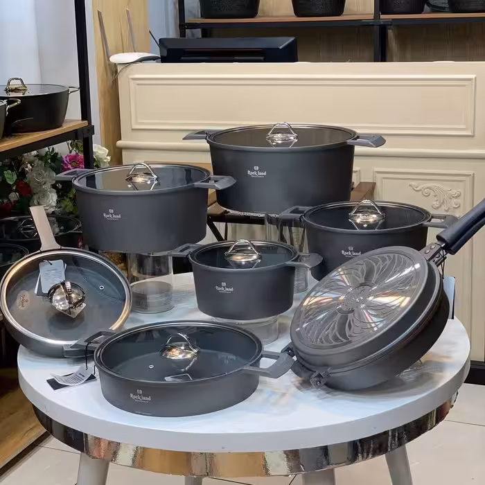 سرویس قابلمه 15پارچه راکلندطرح آلمانی شیک وحرفه ای هزینه ارسال رایگان محترم 