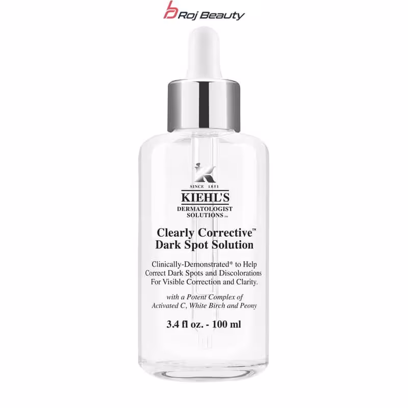 سرم ضد لک، روشن کننده و شفاف کننده قوی کیلز Kiehl’s حجم ۱۰۰ میل | حذف لک و روشن کننده و جوانساز Kiehl's Clearly Corrective Dark Spot Solution Serum 100ml