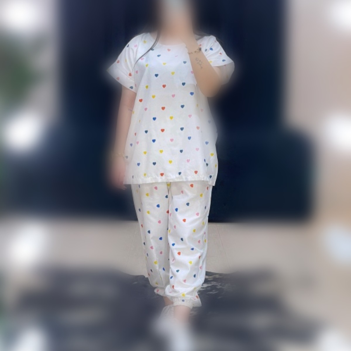 ست راحتی نخی تیشرت شلوار فری سایز تا سایز 46 ارسال رایگان