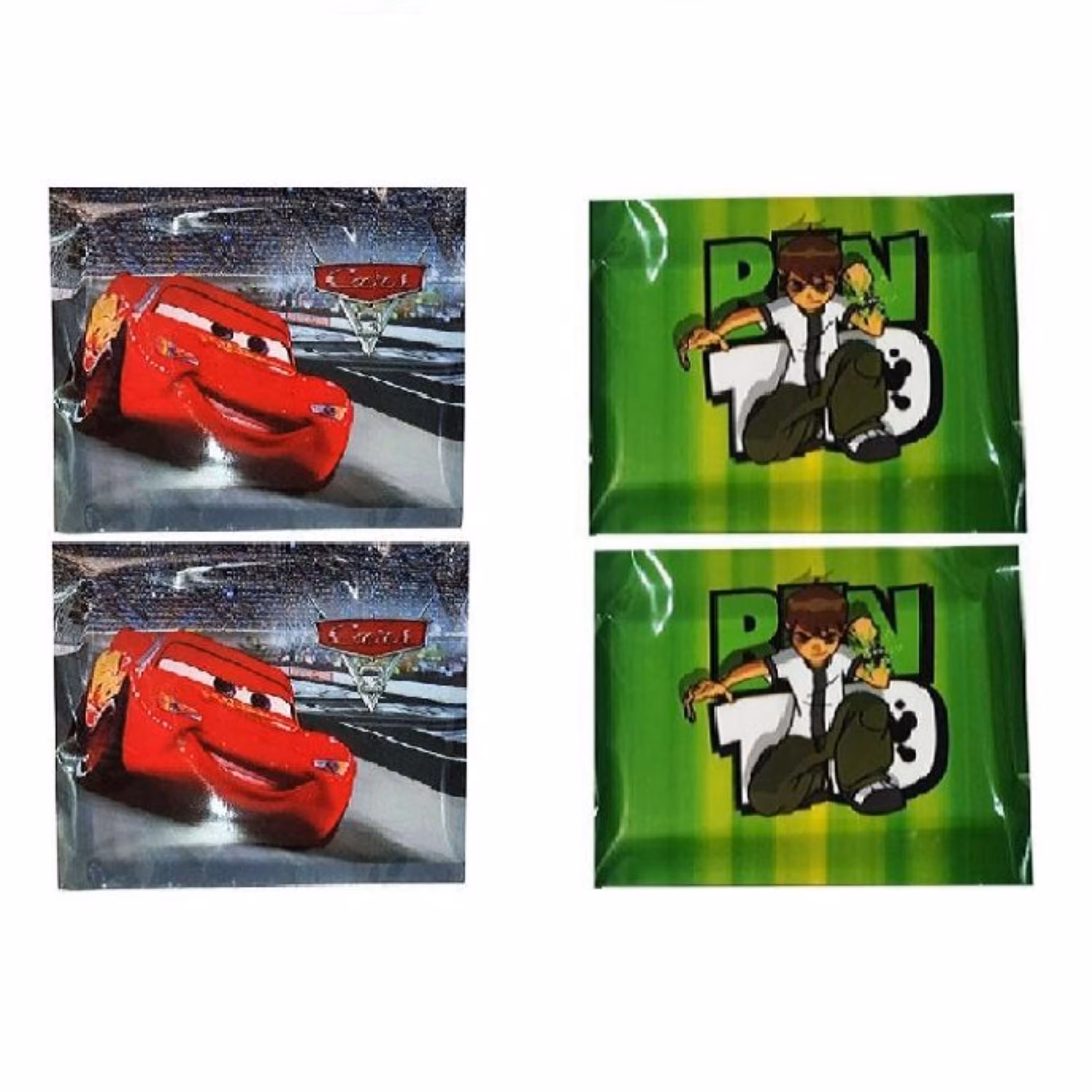 دستمال کاغذی 10 برگ جیبی مدل مکوئین و بن تن بسته 4 عددی