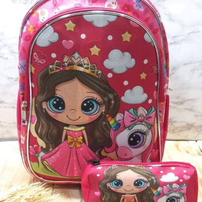 کوله مدرسه با جامدادی