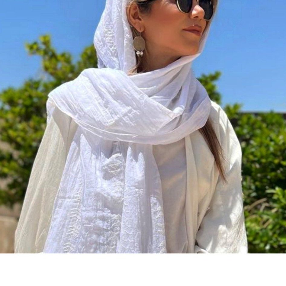 شال نخ پاییزه وارداتی خامه دوزی