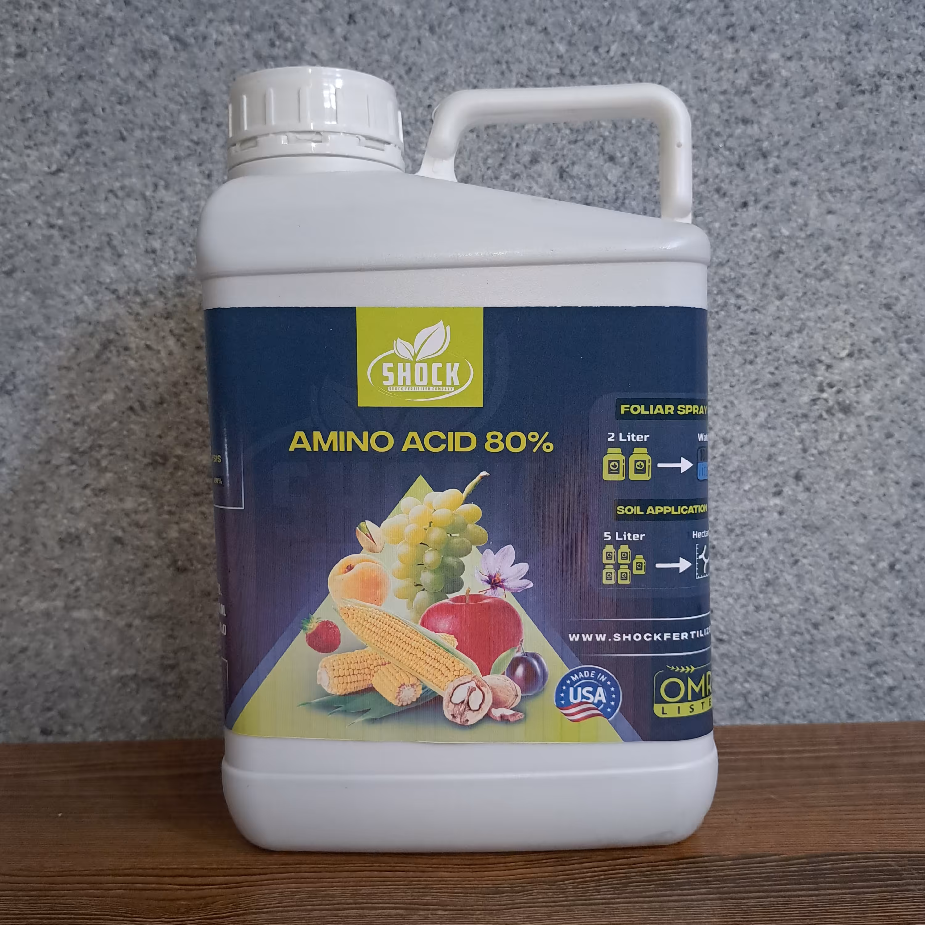 کودآمینو اسید مایع شوک آمریکایی اصل 80٪ 5 لیتری