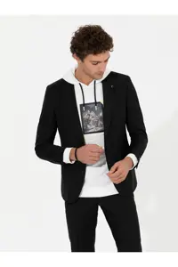 کت مشکی مردانه ژاکت SLIM FIT اورجینال کاشارل Cacharel