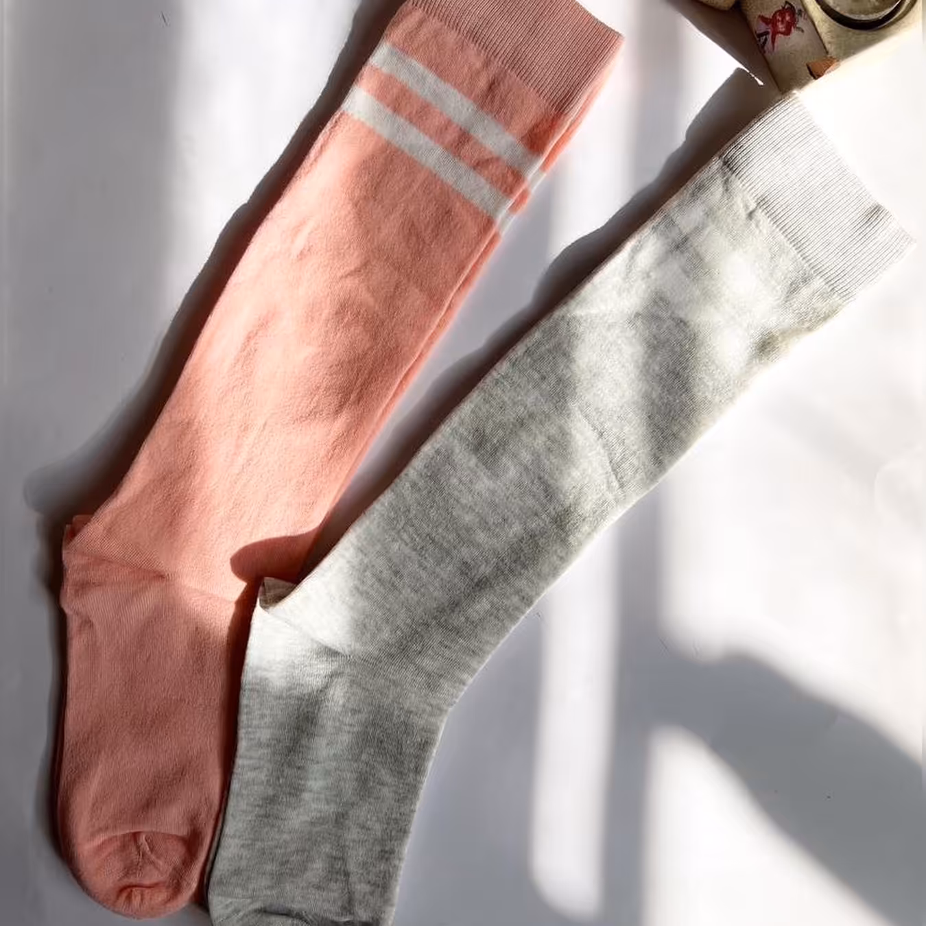 جوراب زیر زانو سه ربع دو خط