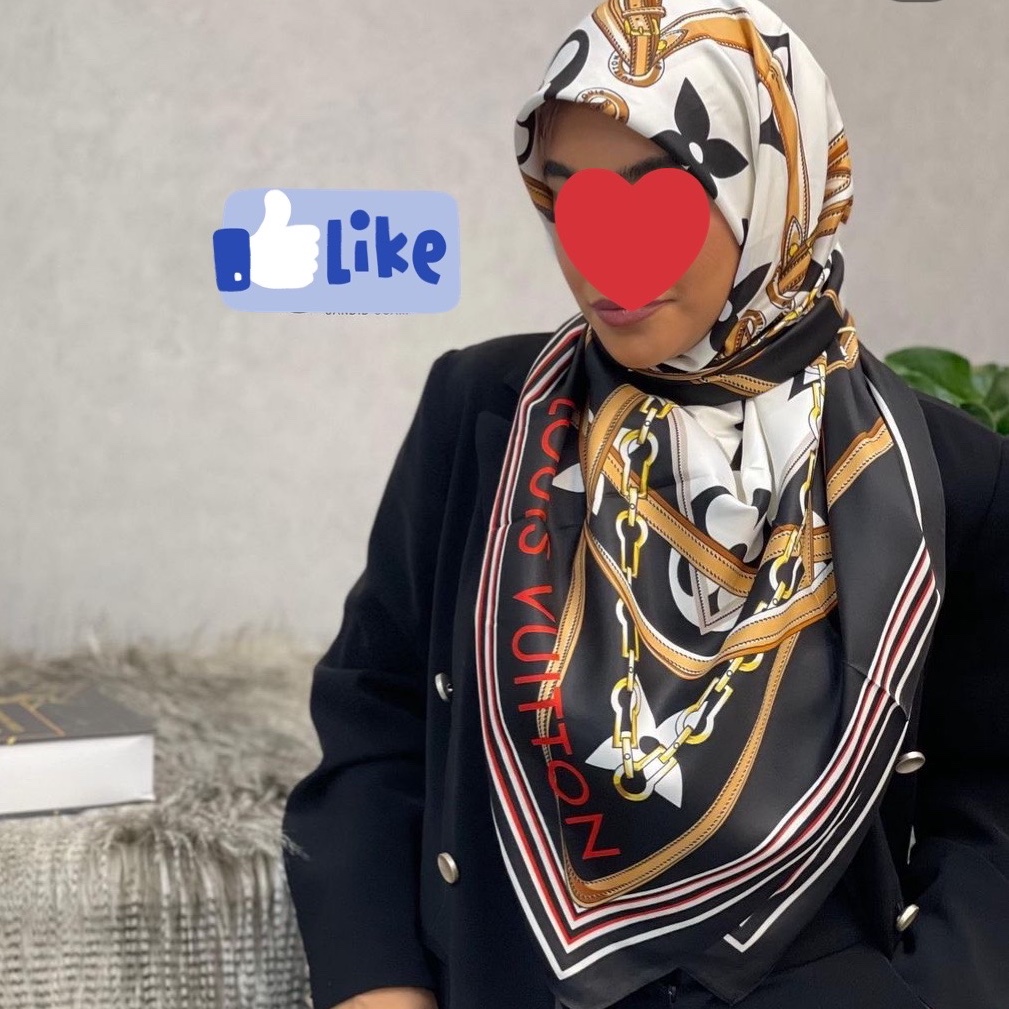 روسری ابریشم مشکی مجلسی وارداتی جدید