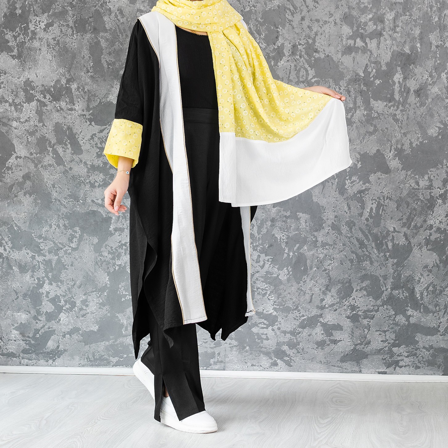 ست مانتو و شال آستین خرجکار هندی