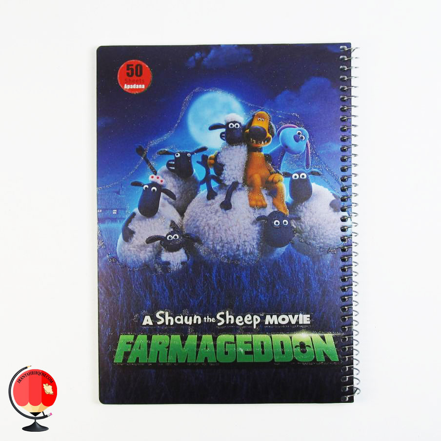 دفتر مشق 50 برگ سیمی طرح بره ناقلا آپادانا