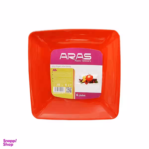 بشقاب یکبار مصرف ارس مدل لوکس کد L06 بسته 6 عددی