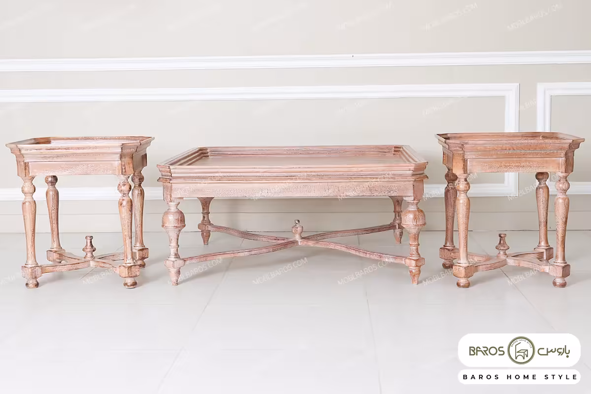 میز جلومبلی و عسلی چوبی آنجل کد 8