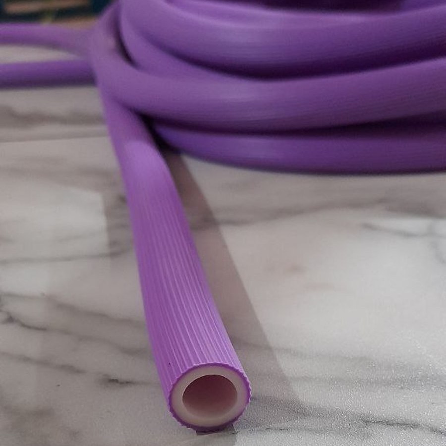 شلنگ آب ژله ای 2 لایه بنفش رنگ نمره2 ( یا 12 اینچ) خوش رنگ - کلاف 50متری