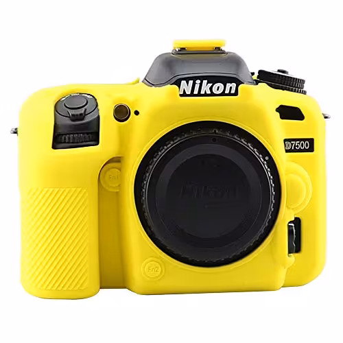 کاور سیلیکونی نیکون Silicon cover of Nikon camera D7500 رنگ زرد