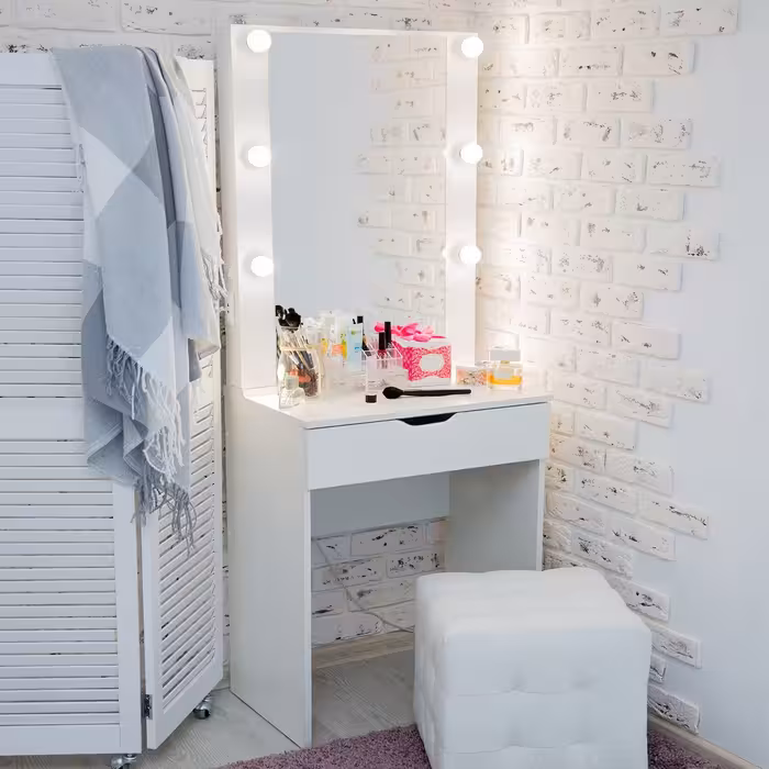 میز آرایش چراغ دار 