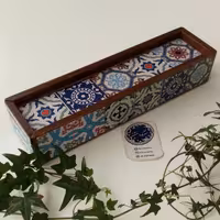 جا قلمی چوبی کشویی طرح 166 هنرکده نقشینه 