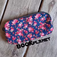 جامدادی پارچه ای طرح گُل رنگ سرمه ای